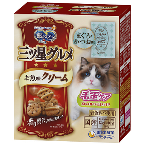 ユニ・チャーム 銀のスプーン 三ツ星グルメ お魚味クリーム 毛玉ケア 180g ﾐﾂﾎﾞｼｵｻｶﾅｱｼﾞｸﾘ-ﾑｹﾀﾞﾏ180G-イメージ1
