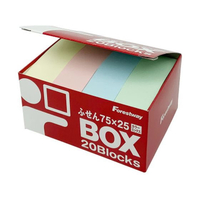 Forestway ふせん 75×25mm 4色アソート 20冊 F819071-FRW628638
