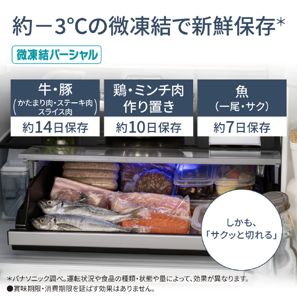 パナソニック 601L 6ドア冷蔵庫 ミスティスチールグレー NR-F60WX1-H 601L