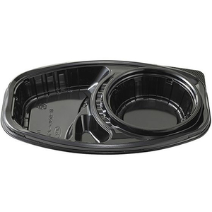 エフピコチューパ デリカランチ DLオーバル26-18黒本体50枚 FCU1622-CP580280-イメージ1
