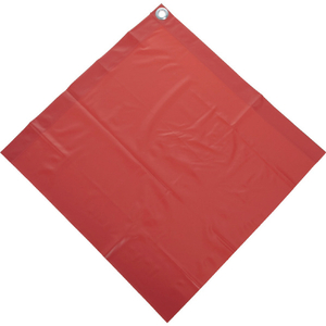 トラスコ 安全表示旗 赤 ＰＶＣ ４００ｍｍＸ４００ｍｍ 厚み０．２ｍｍ TRUSCO 安全標示旗 SFR-400-イメージ1