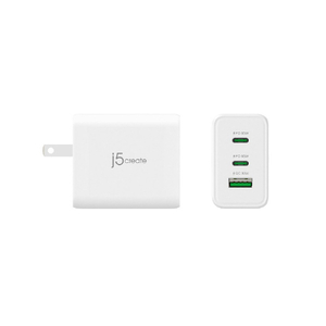 j5 create 65W GaN 3ポート USB PD急速充電器 ホワイト JUP3365-イメージ5