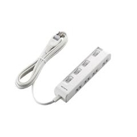エレコム 個別スイッチ付 省エネタップ 横挿しタイプ(4個口・3．0m) ホワイト T-E5C-2430WH