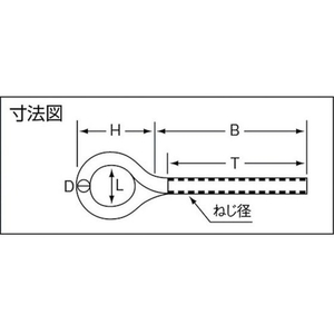 トラスコ中山 ロングアイボルト スチール製 M12×100mm M120.9815510010.5 FC120GD-2757737-イメージ3