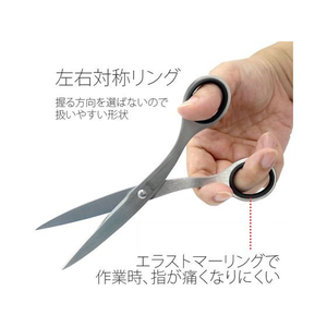 プラス はさみ ステンレス鋏 165mm ブラック No.165 FCC8510-34725/NO.165-イメージ4