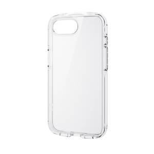 エレコム iPhone17e/16e用 TOUGH SLIM LITE ケース オールクリア メタルステッカー付 クリア PM-A25STSLACR-イメージ2
