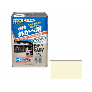 アサヒペン 水性外カベツヤ消し 14L アイボリー FC954PN-イメージ1