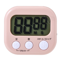 エルパ 大きくて見やすいキッチンタイマー ピンク TIM-01(PK)