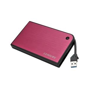 センチュリー HDD/SSDケース MOBILE BOX マゼンタ&ブラック CMB25U3RD6G-イメージ1