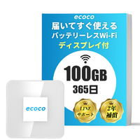 リーフラント TD20-100-WH ecoco 給電型ポケットWiFi ホワイト