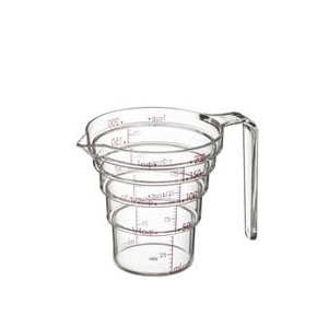 山崎実業 段々計量カップ 200ml クリア ｹｲﾘﾖｳｶﾂﾌﾟ200ML02697-イメージ1
