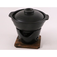 パール金属 和ごころ 懐石 陶器製いろり鍋コンロ付セット FC89690