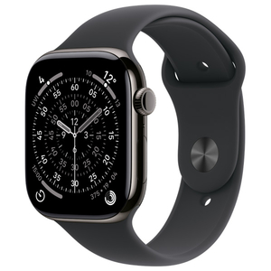 Apple Apple Watch Series 11 スレートチタニウムケースとブラックスポーツバンド - M/L MFD24J/A-イメージ1