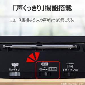 東芝 ホームラジオ AUREX AX-HRT60(K)-イメージ8