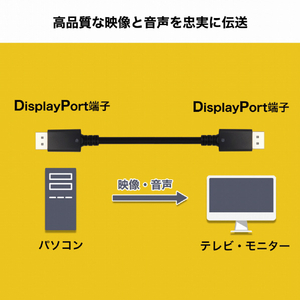 ホ－リック Displayportケーブル 1m DP10-697BB-イメージ3