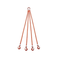 トラスコ中山 TRUSCO/4本吊ベルトスリングセット 25mm幅X2m FC371YW-2580324