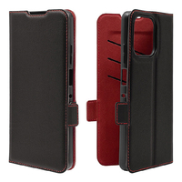 ラスタバナナ motorola moto g66j 5G/g66y 5G用薄型手帳サイドマグネットケース ブラック＊レッド 9217MG66JBSMBKR