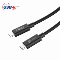 j5 create USB4 Gen3 USB-C to C フル機能ケーブル(0．8m) ブラック JUC28L08
