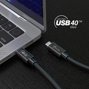 j5 create USB4 Gen3 USB-C to C フル機能ケーブル(0．8m) ブラック JUC28L08-イメージ4