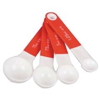 パール金属 Softia 少々スプーン付計量スプーン4P set レッド C3698