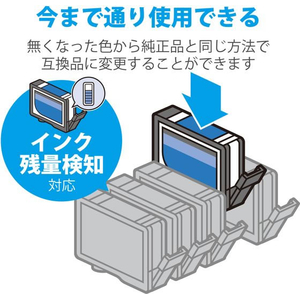 エレコム 互換インク KAM-Y-L対応 イエロー FC439SV-CC-EKAMLY-イメージ8