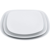 江部松商事 EBM/磁器 中華・洋食兼用食器 白撫角皿 22cm FC428LX-8179610