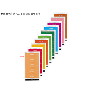 コクヨ ボックスシール(カラー分類表示) ハードカラー珊瑚 60片 FC01874-L-FBL-0-イメージ2