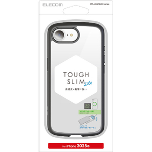 エレコム iPhone 16e用TOUGH SLIM LITE ケース フレームカラー メタルステッカー付 ブラック PM-A25STSLFCBK エレコム iPhone 16e用TOUGH SLIM LITE ケース フレームカラー メタルステッカー付 ブラック PM-A25STSLFCBK