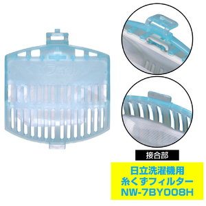 エルパ 洗濯機用糸くずフィルター(日立用) NW-7BY008H-イメージ4
