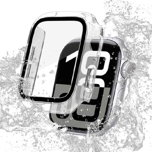 ラスタバナナ Apple Watch series10[42mm]用ガラス+PC一体型 防水ケース クリア GHB4811AW42-イメージ1