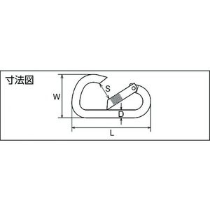 水本機械製作所 ステンレス スナップフックDE型 線径8mm 長さ80mm 88801943 FC019FH-1144129-イメージ2