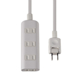エルパ 扉付タップ (4個口・1m) ホワイト WBT-N4010B(W)