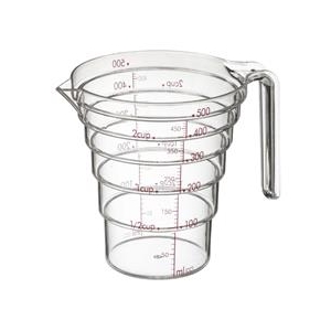 山崎実業 段々計量カップ 500ml クリア ｹｲﾘﾖｳｶﾂﾌﾟ500ML02698-イメージ1