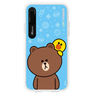 LINE FRIENDS iPhone XS/X用ケース LIGHT UP CASE ブラウン アンド サリー KCL-LBS001-イメージ1
