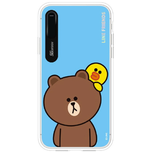 LINE FRIENDS iPhone XS/X用ケース LIGHT UP CASE ブラウン アンド サリー KCL-LBS001-イメージ2