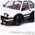 タカラトミー QV-05 頭文字D Toyota AE86 TRUENO Q VILLAGE QV-05ｲﾆｼﾔﾙDAE86ﾄﾚﾉ-イメージ8
