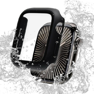 ラスタバナナ Apple Watch series10[46mm]用ガラス+PC一体型 防水ケース ブラック GHB4812AW46-イメージ1
