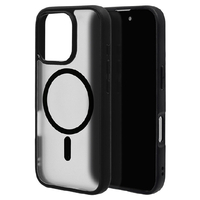 ラスタバナナ iPhone 16 Pro用RHINOX ハイブリッドケース TPU×アクリル MAGSAFE対応 ブラック×フロストホワイト 8215IP461PHAMBKFW
