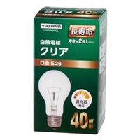 ヤザワ 40W形・E26口金 白熱電球 クリア 40W電球タイプ 1個入り L100V40WCL