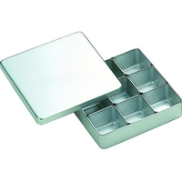 トラスコ中山 アルミ検食容器 ボックス9個付 150×150×38 FC987KR-2072803