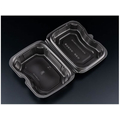 リスパック 弁当容器 バイオデリカ シェルBOX40 黒 リスパック 25枚 FCG771V-00647488