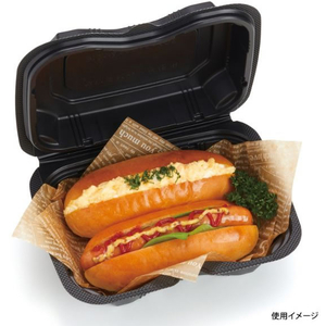 リスパック 弁当容器 バイオデリカ シェルBOX40 黒 リスパック 25枚 FCG771V-00647488-イメージ2