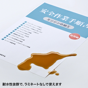 サンワサプライ カラーレーザー用耐水紙・中厚(A4) LBP-WPF15MDPN-イメージ8