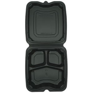 リスパック 弁当容器 バイオデリカ シェルBOX70-1 黒 リスパック 25枚 FCG772V-00661523-イメージ3