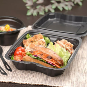 リスパック 弁当容器 バイオデリカ シェルBOX70-1 黒 リスパック 25枚 FCG772V-00661523-イメージ4