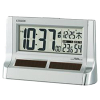 リズム時計 電波めざまし時計 CITIZEN(シチズン) シルバーメタリック色 8RZ128-019