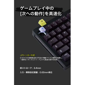プリンストン プリンストン UPトリガー対応 CNCフルアルミ 75%ゲーミングキーボード ブラック UP-MKGA75MTL-RT-J/B-イメージ6