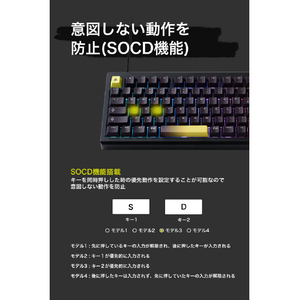 プリンストン プリンストン UPトリガー対応 CNCフルアルミ 75%ゲーミングキーボード ブラック UP-MKGA75MTL-RT-J/B-イメージ7