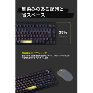 プリンストン プリンストン UPトリガー対応 CNCフルアルミ 75%ゲーミングキーボード ブラック UP-MKGA75MTL-RT-J/B-イメージ9