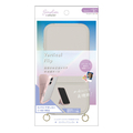 トリニティ iPhone 16用[Vertical Flip] ストラップリング付き 縦開き背面クリアフリップケース グレージュ AM-IP24M2-VFS-GRG